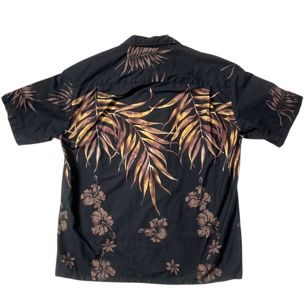 Vintage Winnie Fashion | Men’s 100% Cotton Black Floral Hawaiian S/S Shirt Sz XL - Picture 3 of 6